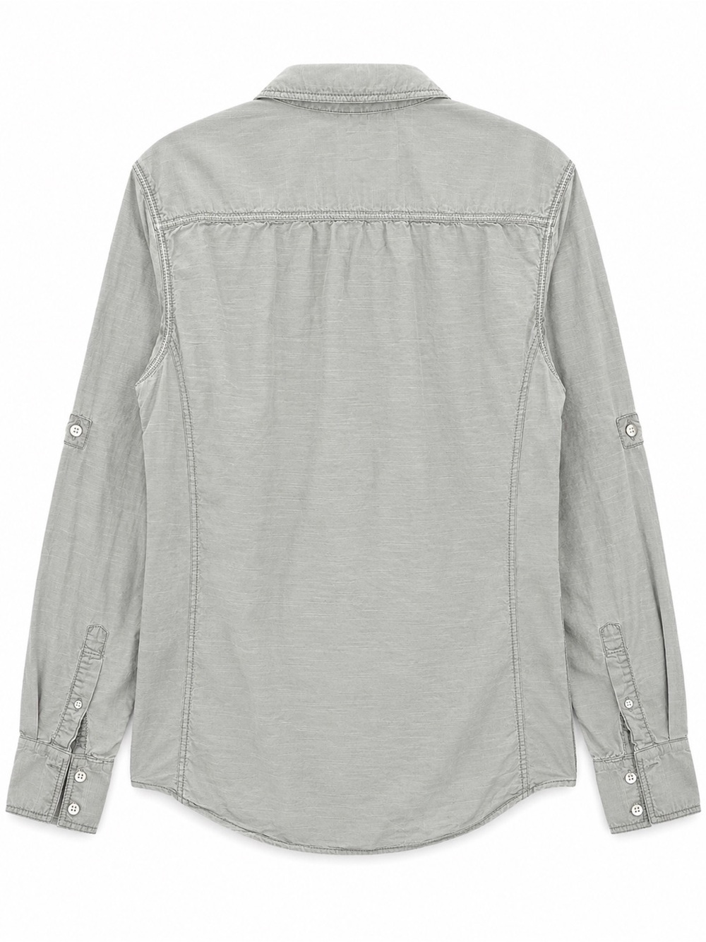INC International Concepts Sage‎ Green Utility Roll Tab Button-Up Shirt - Picture 4 of 8